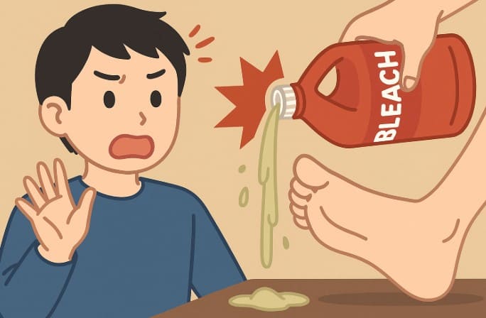 絶対に危険！水虫へのハイター使用