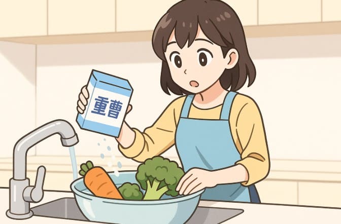 野菜を重曹で洗うのはなぜ？