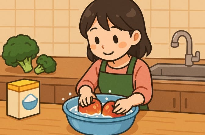 りんごの農薬の洗い方と注意点