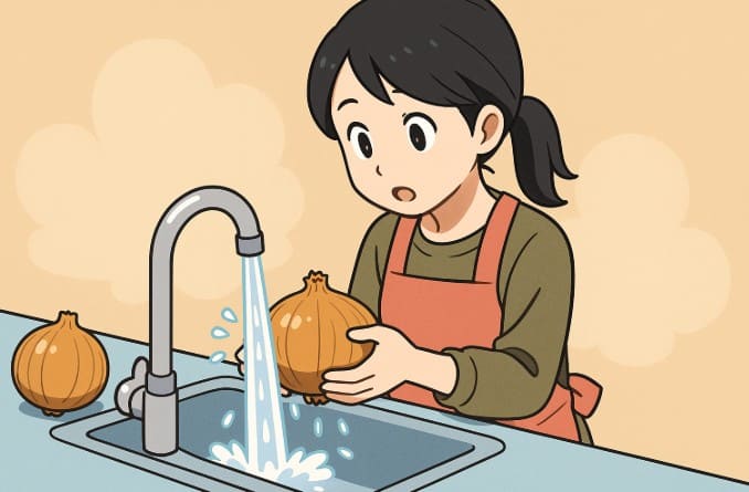 玉ねぎの農薬の落とし方