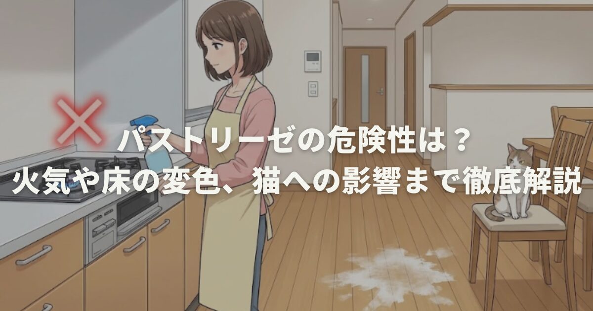 パストリーゼの危険性は？火気や床の変色、猫への影響まで徹底解説