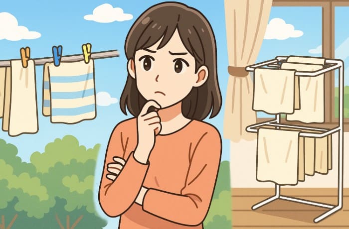 部屋干しとの比較とおすすめの使い分け方法