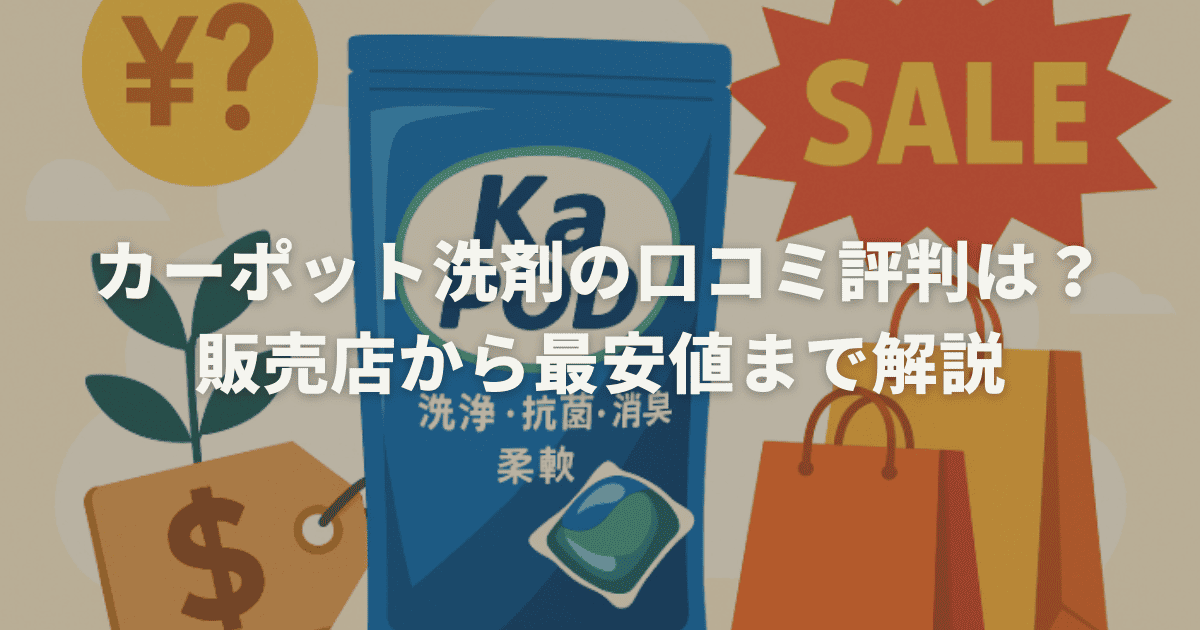 カーポット洗剤の口コミ評判は？販売店から最安値まで解説