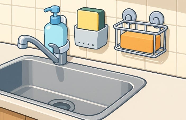 キッチンの洗剤を浮かせる100均アイテムでのアイデア集