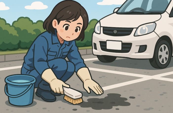 駐車場のコンクリート汚れへの対処法