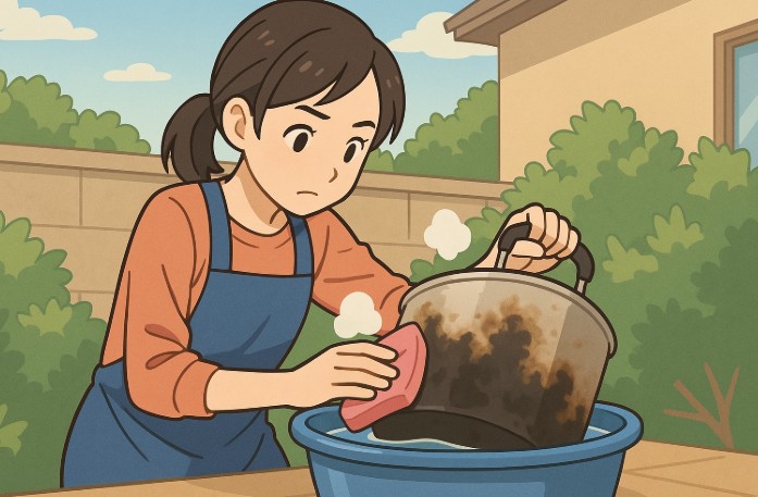 ひどい焦げ付きを落とす方法