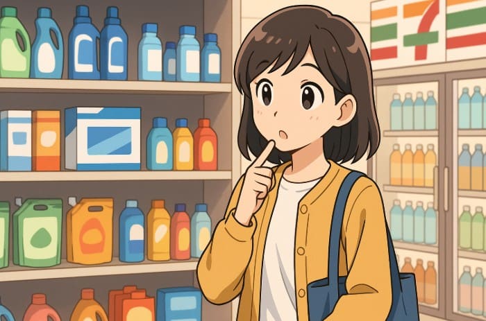 コンビニに洗濯洗剤一回分タイプは売ってる?