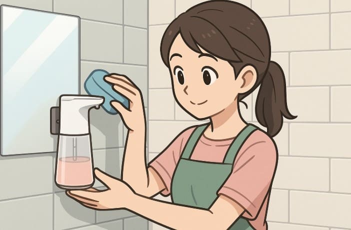 容器にシャワーなどの水が入る？