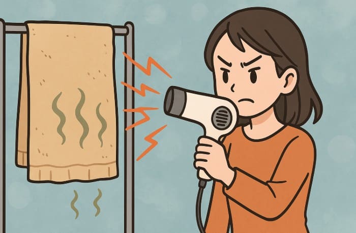 ドライヤーの熱で菌を撃退する方法