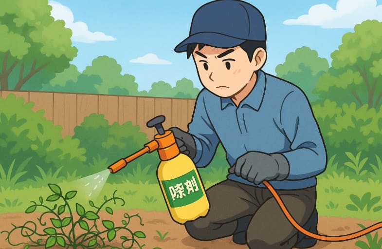 除草剤を使った基本的な駆除法