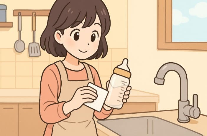 哺乳瓶洗いにも便利なシートタイプ