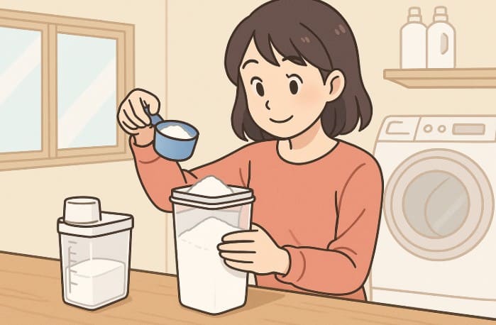 計量カップ付き洗剤ボトル