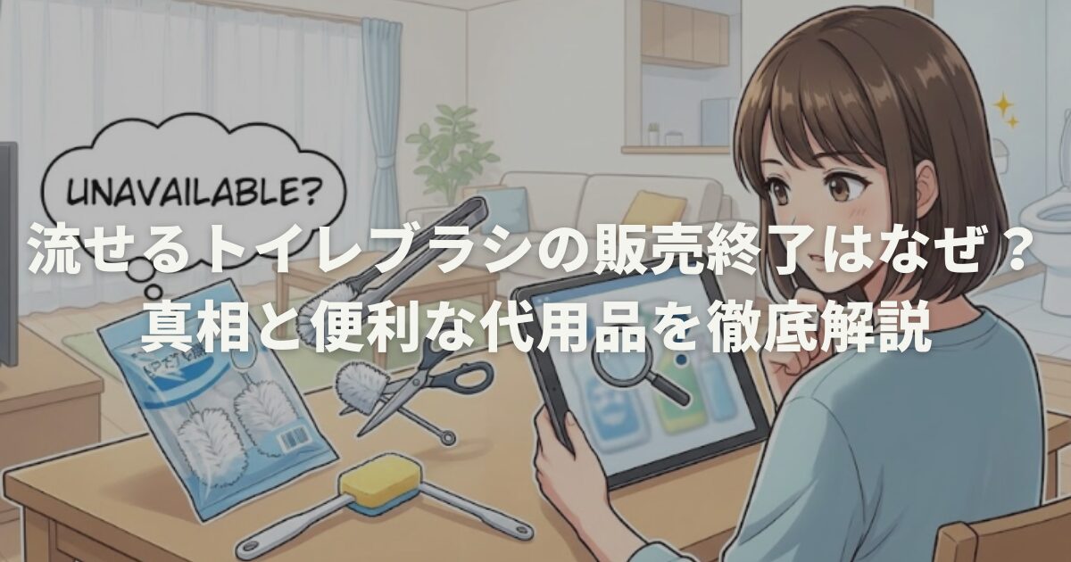 流せるトイレブラシの販売終了はなぜ？真相と便利な代用品を徹底解説