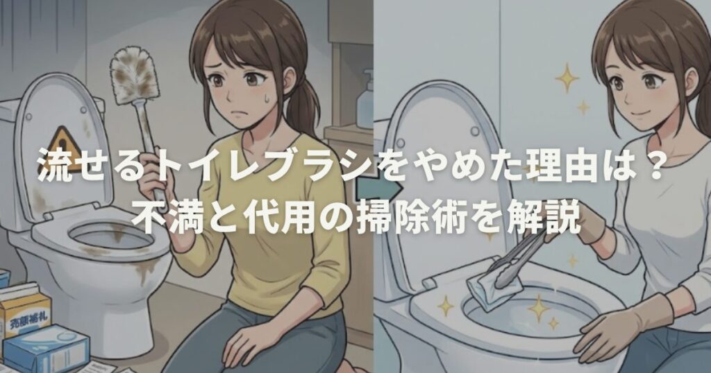 流せるトイレブラシをやめた理由は？不満と代用の掃除術を解説