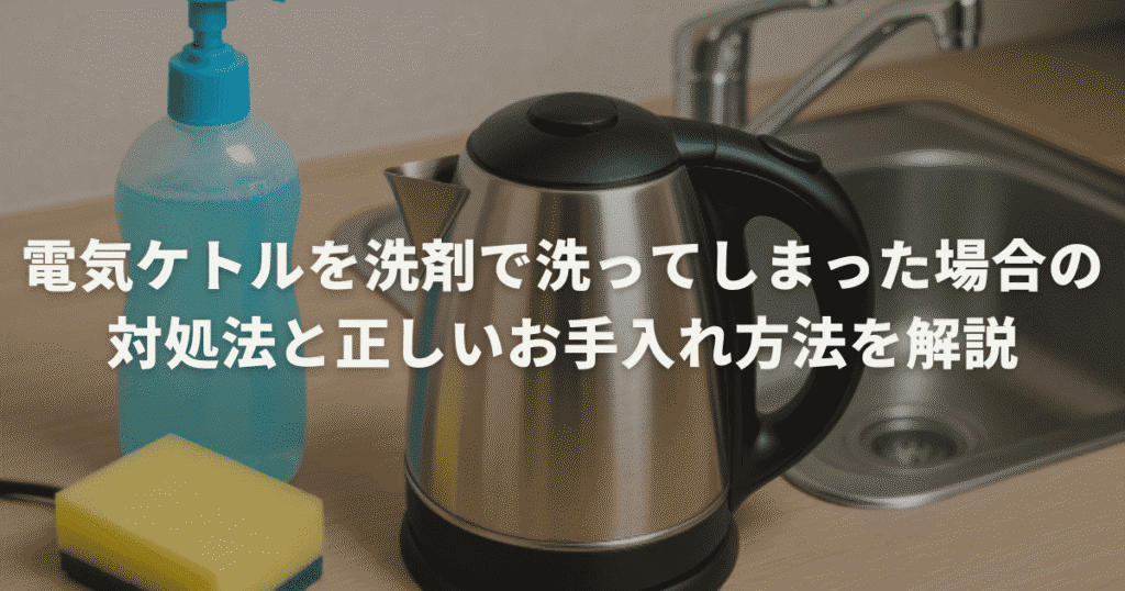 電気ケトルを洗剤で洗ってしまった場合の対処法と正しいお手入れ方法を解説