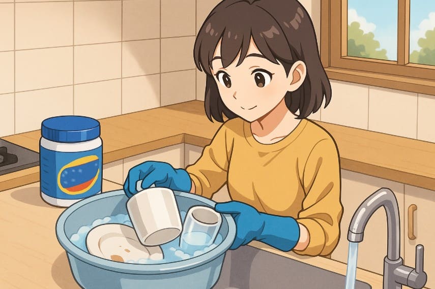 食器のオキシ漬けの手順とは