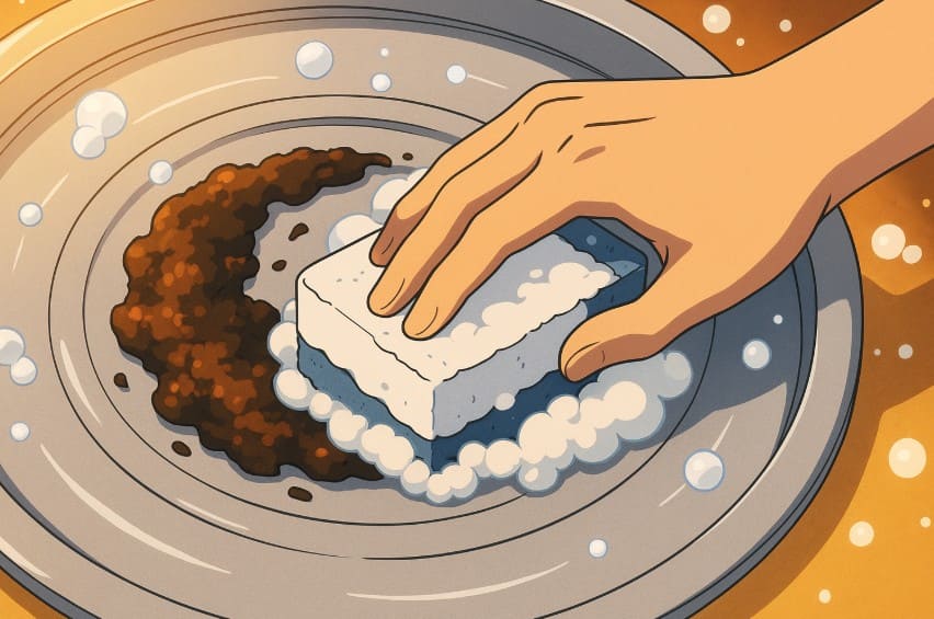 頑固な焦げ付きを落とす研磨力