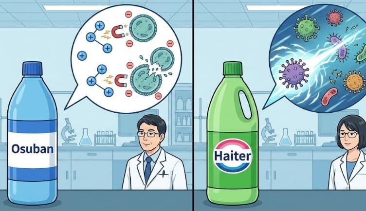 成分特性と殺菌メカニズムの比較