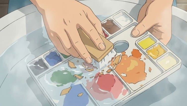 アクリルガッシュの頑固な汚れの落とし方