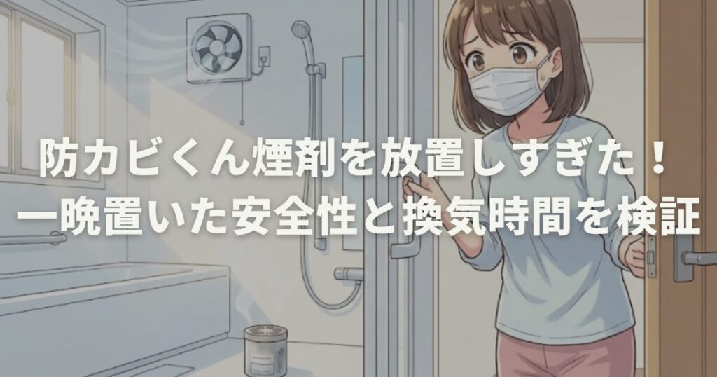 防カビくん煙剤を放置しすぎた！一晩置いた安全性と換気時間を検証