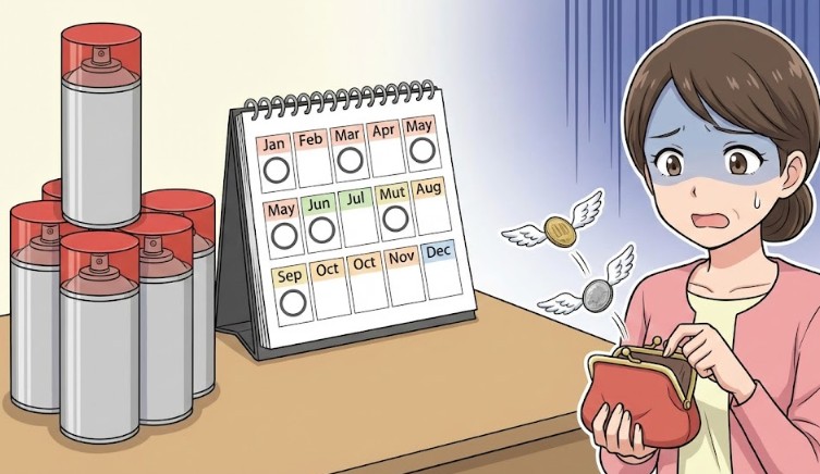 使用頻度は2ヶ月！年間コストの負担増