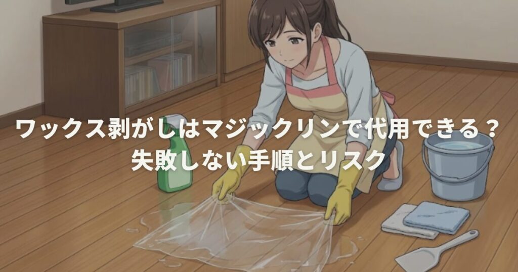 ワックス剥がしはマジックリンで代用できる？失敗しない手順とリスク