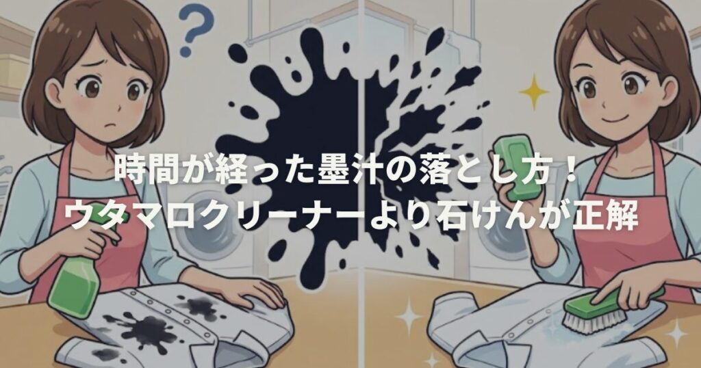 時間が経った墨汁の落とし方！ウタマロクリーナーより石けんが正解